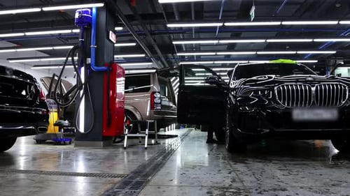 Automotive Service in a Car Washing Facility