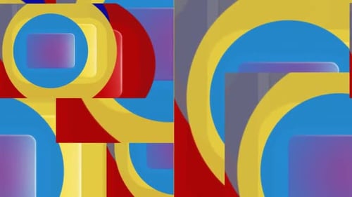 Colorful Abstract Geometric Shapes Motion Background Loop