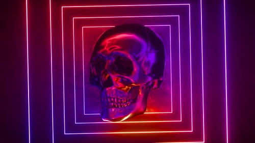 Lighting Metal Skull
