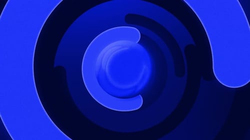 Dynamic Blue Geometric Circle Loop Background