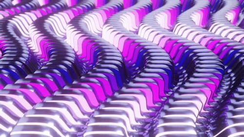Animierte 3D-winkende blau-violette matalllic-Textur