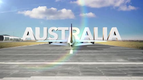 Commercial Airplane Landing Country Australia