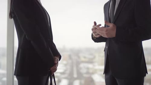 Business People Discuss Strategy in Modern Office