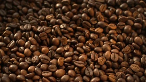 Roasted Coffee Beans Close Up