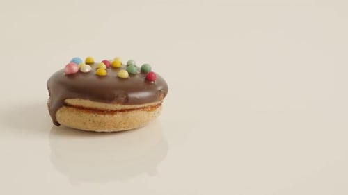 Appetizing Biscuit with Chocolate and Sprinkles