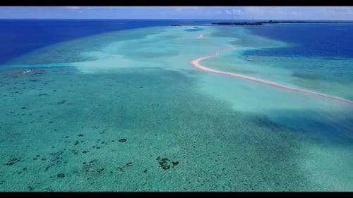 Aerial view travel of beautiful sea view beach voyage by transparent water with white sandy backgrou