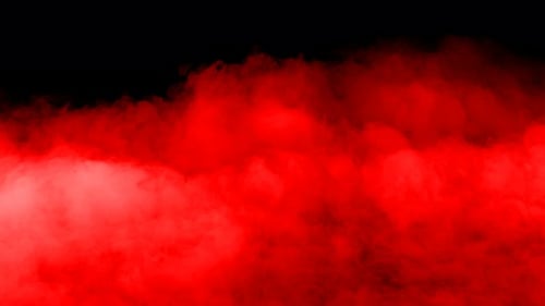 Dramatic Red Smoke Cloud on Black Background