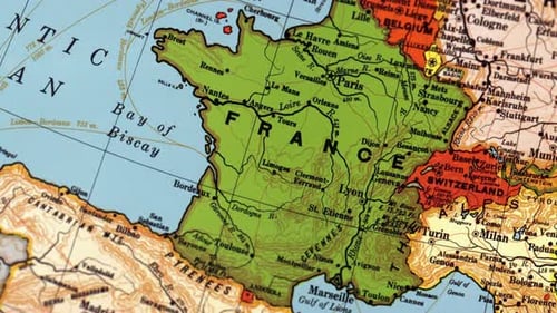Frankreich auf der Weltkarte