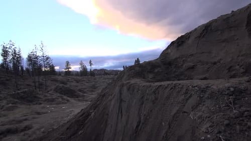 A man riding his mountain bike