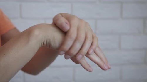 Nourishing Cream on Hands.