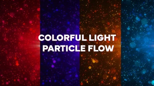 Flux de particules lumineuses colorées