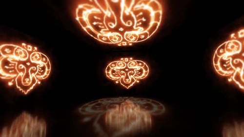 Glowing Ram Head Line Art Reveal Animation