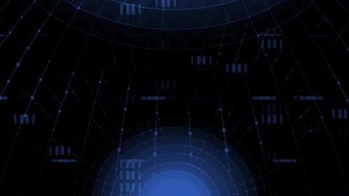 Animated Futuristic Digital Grid Technology Background