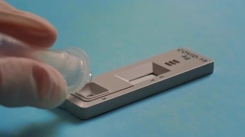 Administering Covid-19 Rapid Antigen Test with Solution