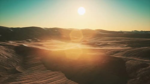 Beautiful Sand Dunes in the Sahara Desert