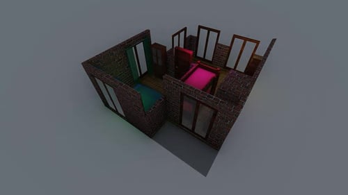 Isometrisches Schlafzimmer