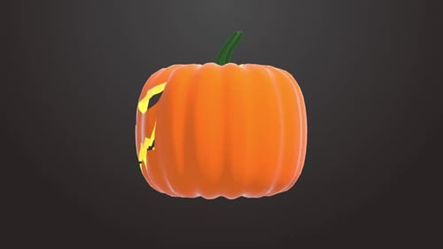 Halloween Jack-o'-Lantern Pumpkin Reveal Animation