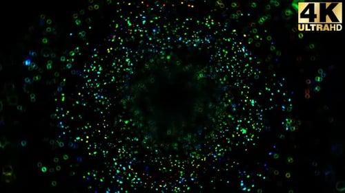Boucle Vj à particules colorées