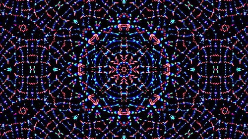 Lumière abstraite brillante gouvernant la polychromie, kaléidoscope