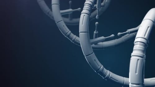 an abstraction on technology and artificial intelligence, robot DNA