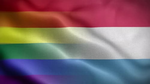 Waving Rainbow Pride Flag Background Loop