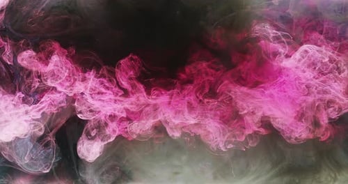 Cor Fumaça Nuvem Tinta Gota de Água Rosa Preto Smog