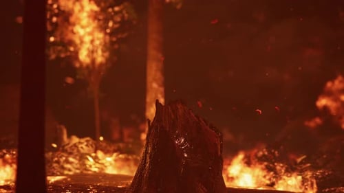 Grandes llamas de incendios forestales