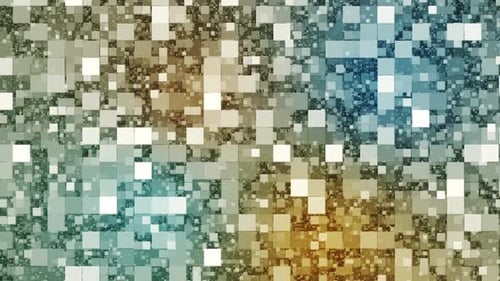 Dynamic Abstract Geometric Pixelated Digital Background Loop