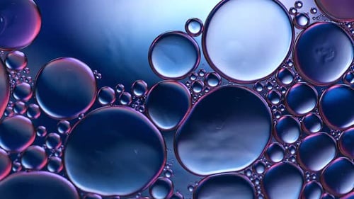 Vibrant Liquid Spheres in Abstract Macro