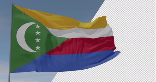 Flagge Komoren Patriotismus nationale Freiheit, nahtlose Schleife, Alphakanal