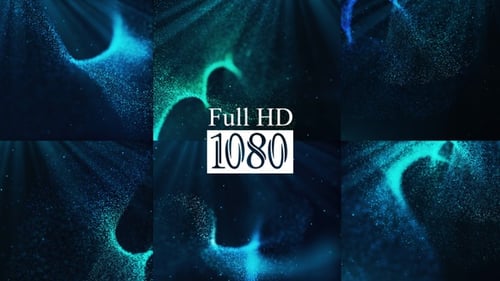 Abstract Digital Particle Wave Motion Background Loop