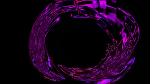 Abstract magic animation of liquid fantastic shapes