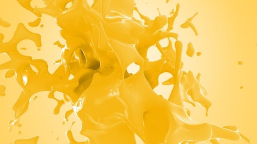 Dynamic Yellow Fluid Splash Transition Element