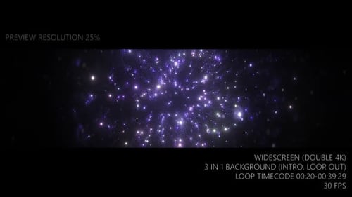 Purple Glitter On Black Background Particles