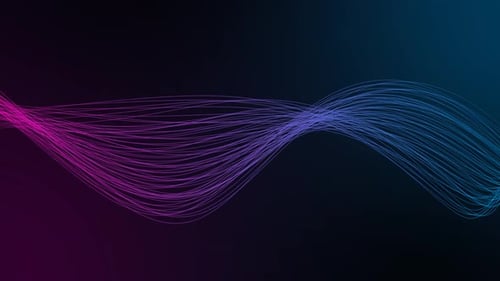 Abstract Glowing Wavy Lines Background Animation
