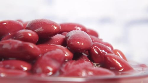 Bowl of Red Kidney Beans in Close Up