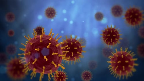 3D Animated Virus Cells for Medical Science Footage