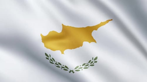 Realistic Waving Cyprus Flag Loop Animation
