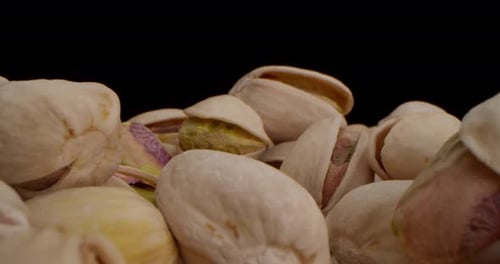 Macro Shot of Pile of Pistachios
