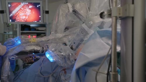 Minimally Invasive Robotic Surgery using advanced technology in a hospital