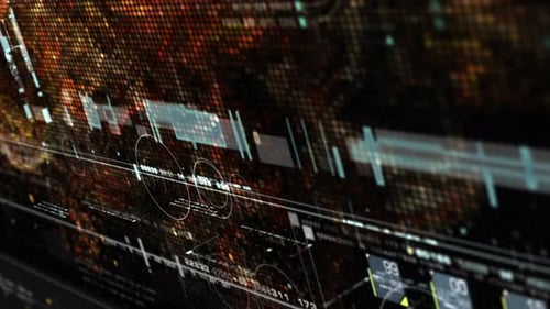 Futuristic Data Flow Network Interface Technology Background