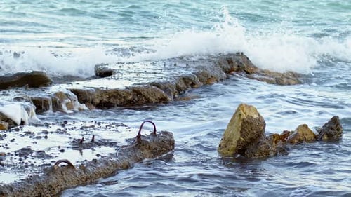 Rocks And Wild Sea Waves 12