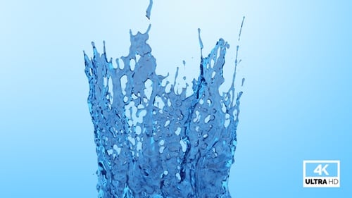 Dynamic Realistic Water Splash Alpha Channel Element