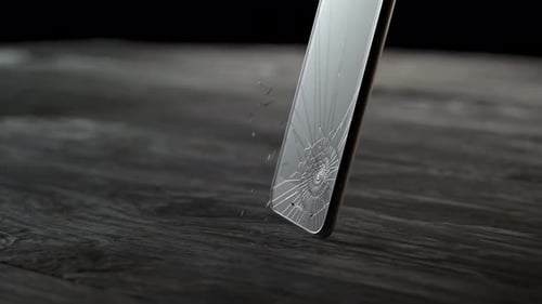 Realistic Smartphone Screen Shatter after Drop
