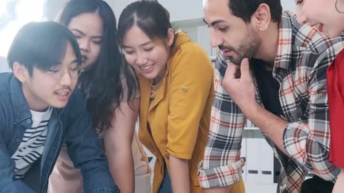 creative agency business brain storm meeting presentation Team discussing