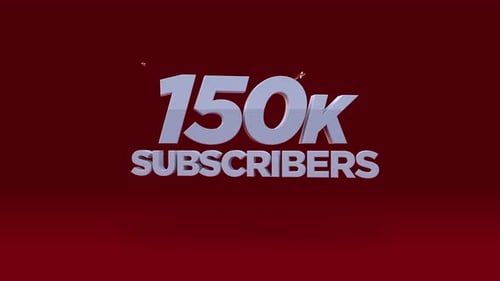 3D Animated Subscriber Count Reveal for Social Media Channels