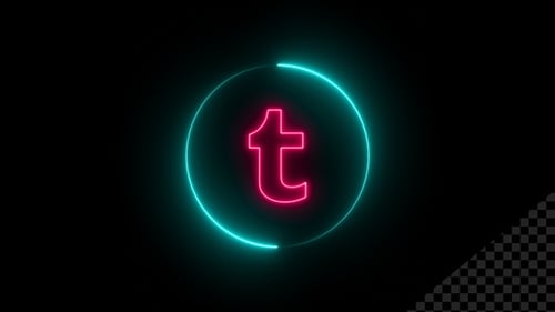 Neon Logo Reveal Intro with Glowing Circle Animation