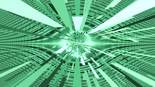4K Green Blockchain Data Background Seamless Loop V2