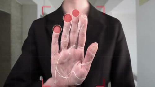 Digital Biometric Scanner - Access Denied