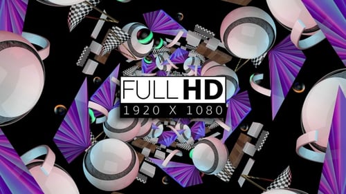 Hypnotic Abstract Tunnel Animation with Swirling Geometric Shapes